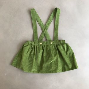 Cat and Jack Overall Velvet Dress Green